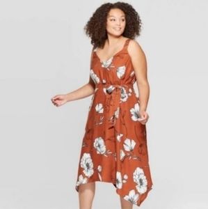 Ava & Viv Floral Sleeveless V-neck Dress
